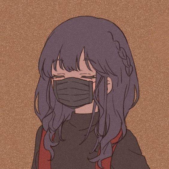 戴口罩女生头像动漫漫画风_8