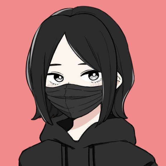 戴口罩女生头像动漫漫画风_16