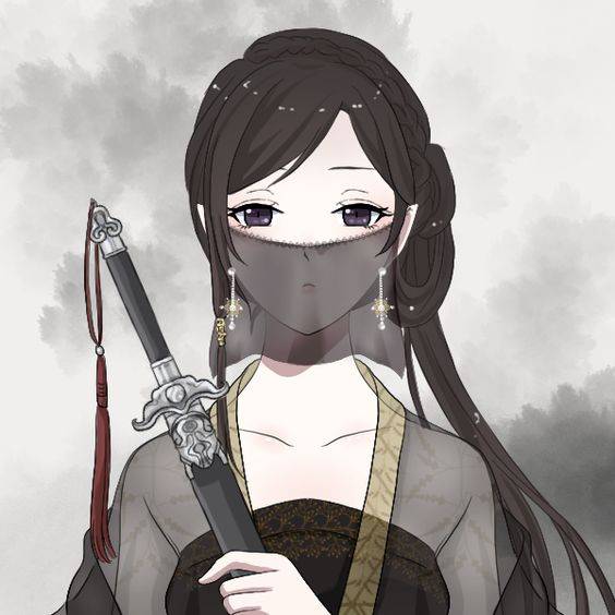戴口罩女生头像动漫漫画风_24
