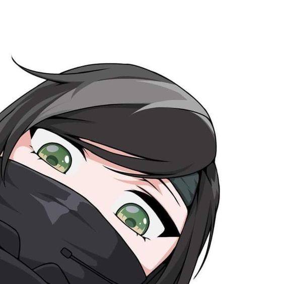 戴口罩女生头像动漫漫画风_26