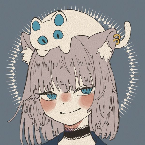 头顶猫的动漫头像，头顶趴着猫咪的猫女头像_20