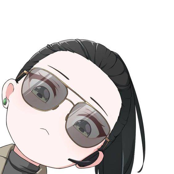 从上往下俯视的卡通头像，男女俯视头像_3