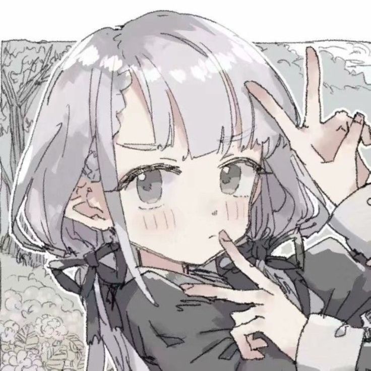 可爱大眼睛迷人的卡通女生头像_41