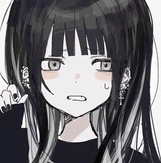 女生emo动漫漫画风头像，女生哭的流泪的头像_1