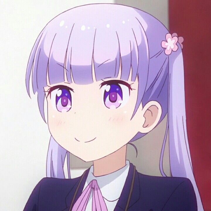 《NEW GAME!》凉风青叶可爱头像 紫色系二次元女生头像_1