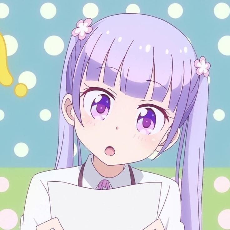 《NEW GAME!》凉风青叶可爱头像 紫色系二次元女生头像_3