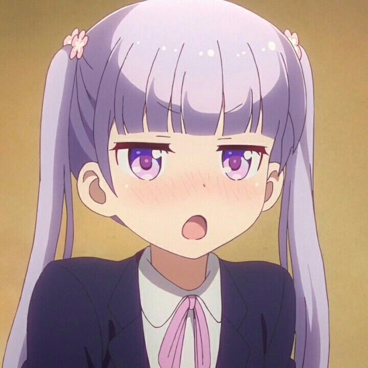 《NEW GAME!》凉风青叶可爱头像 紫色系二次元女生头像_12