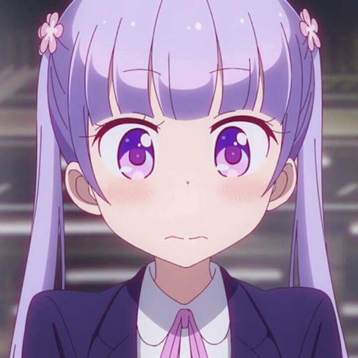 《NEW GAME!》凉风青叶可爱头像 紫色系二次元女生头像_13