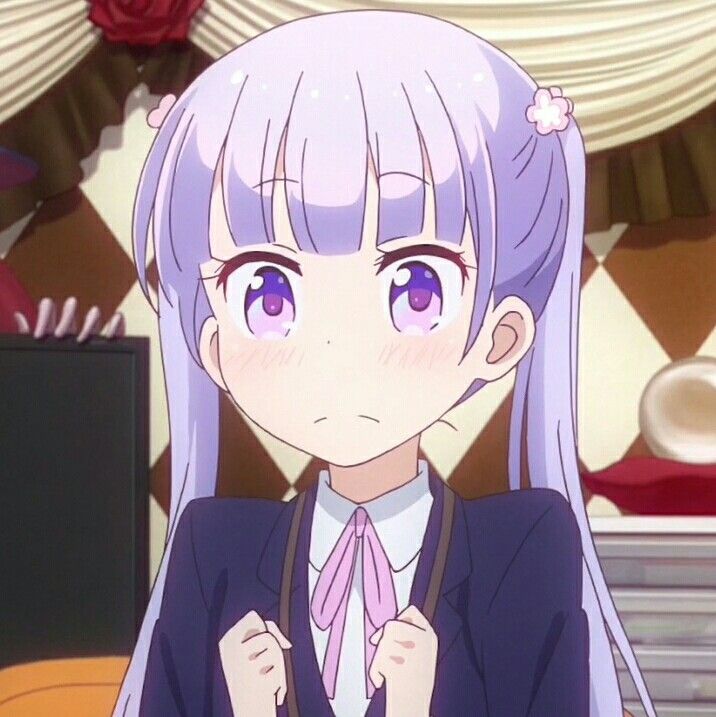 《NEW GAME!》凉风青叶可爱头像 紫色系二次元女生头像_15