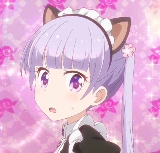 《NEW GAME!》凉风青叶可爱头像 紫色系二次元女生头像_16