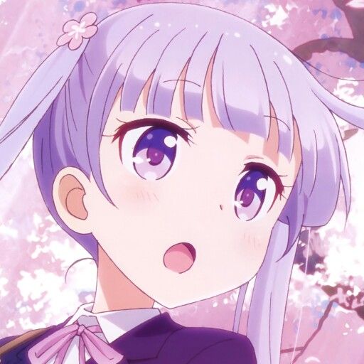《NEW GAME!》凉风青叶可爱头像 紫色系二次元女生头像_17