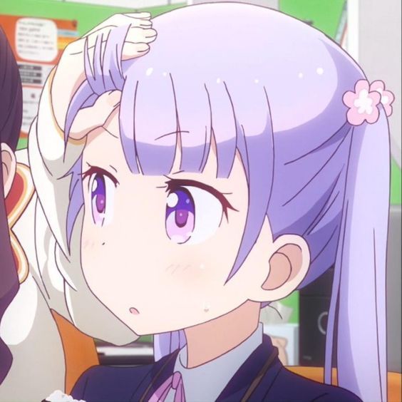 《NEW GAME!》凉风青叶可爱头像 紫色系二次元女生头像_21