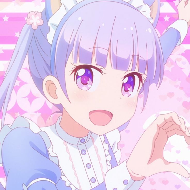 《NEW GAME!》凉风青叶可爱头像 紫色系二次元女生头像_24