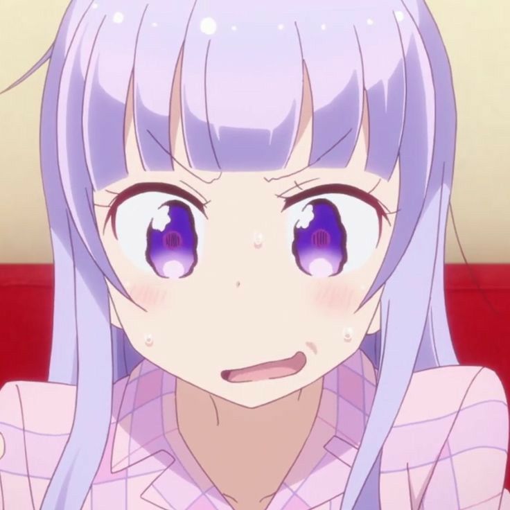 《NEW GAME!》凉风青叶可爱头像 紫色系二次元女生头像_25