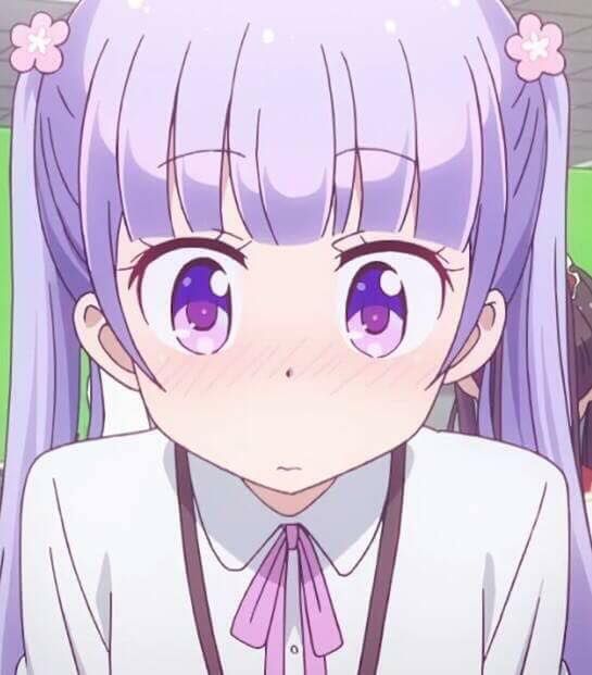 《NEW GAME!》凉风青叶可爱头像 紫色系二次元女生头像_26