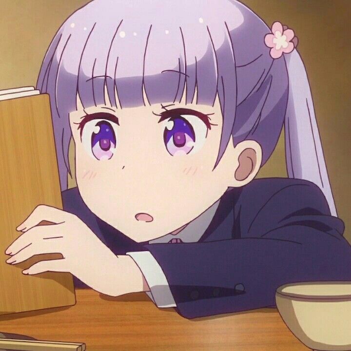 《NEW GAME!》凉风青叶可爱头像 紫色系二次元女生头像_28