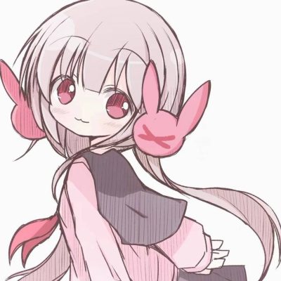 二次元粉色系大眼睛可爱卡通女头