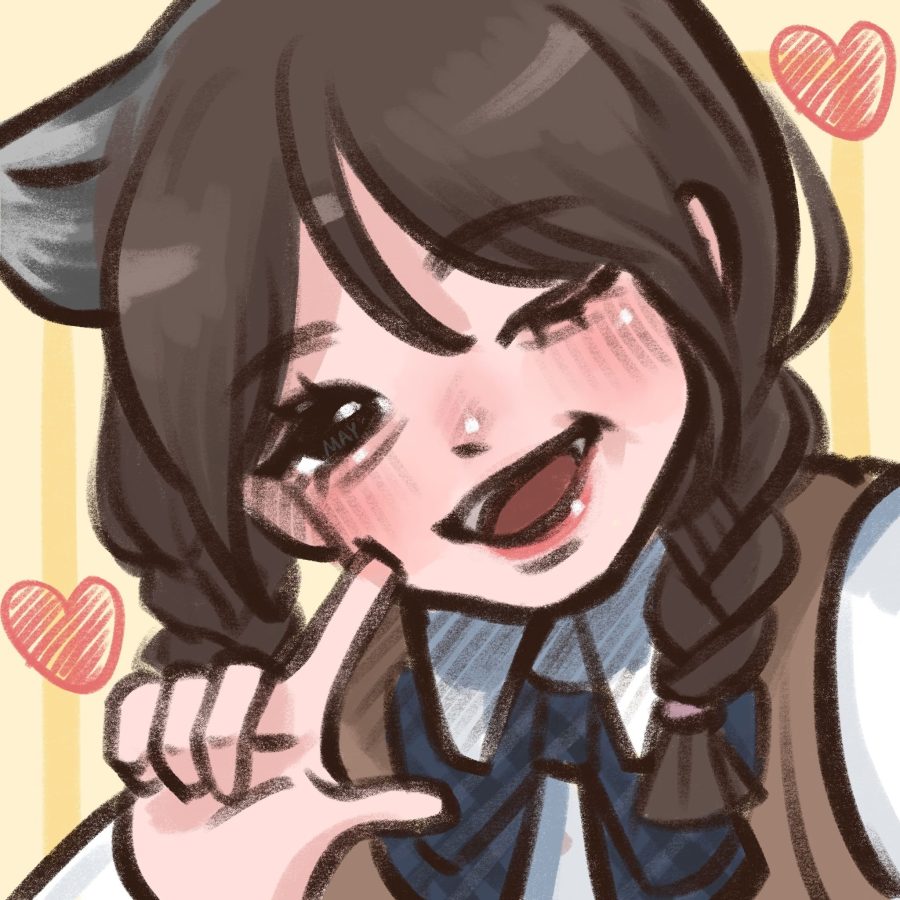 可爱少女涂鸦风闺蜜高清头像_1
