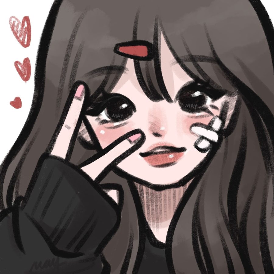 可爱少女涂鸦风闺蜜高清头像_2
