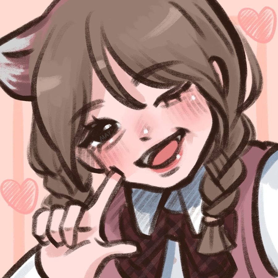 可爱少女涂鸦风闺蜜高清头像_3