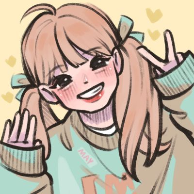 可爱少女涂鸦风闺蜜高清头像