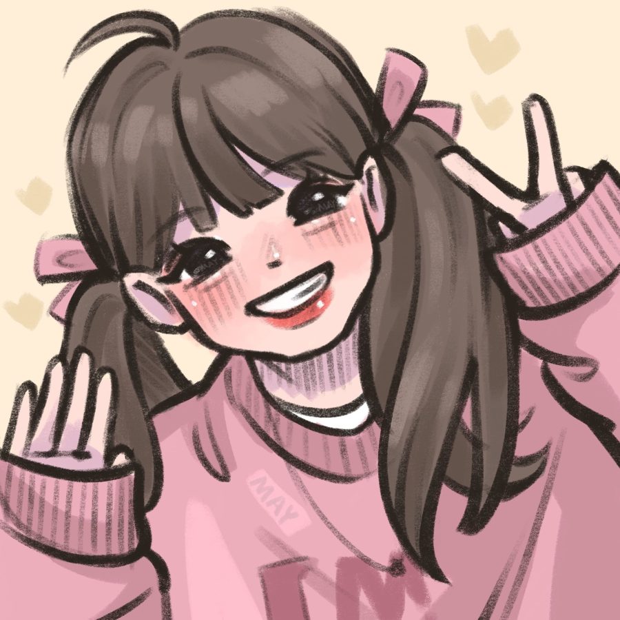 可爱少女涂鸦风闺蜜高清头像_6
