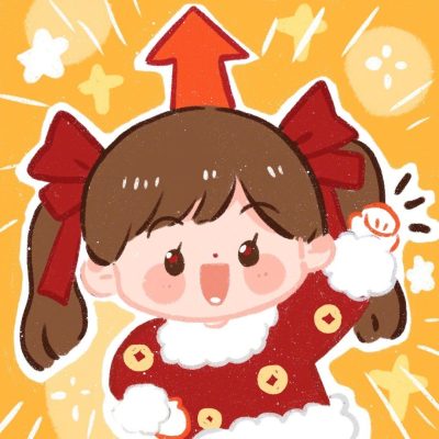卡通小男孩小女孩情侣头像，来自丁一晨DYC