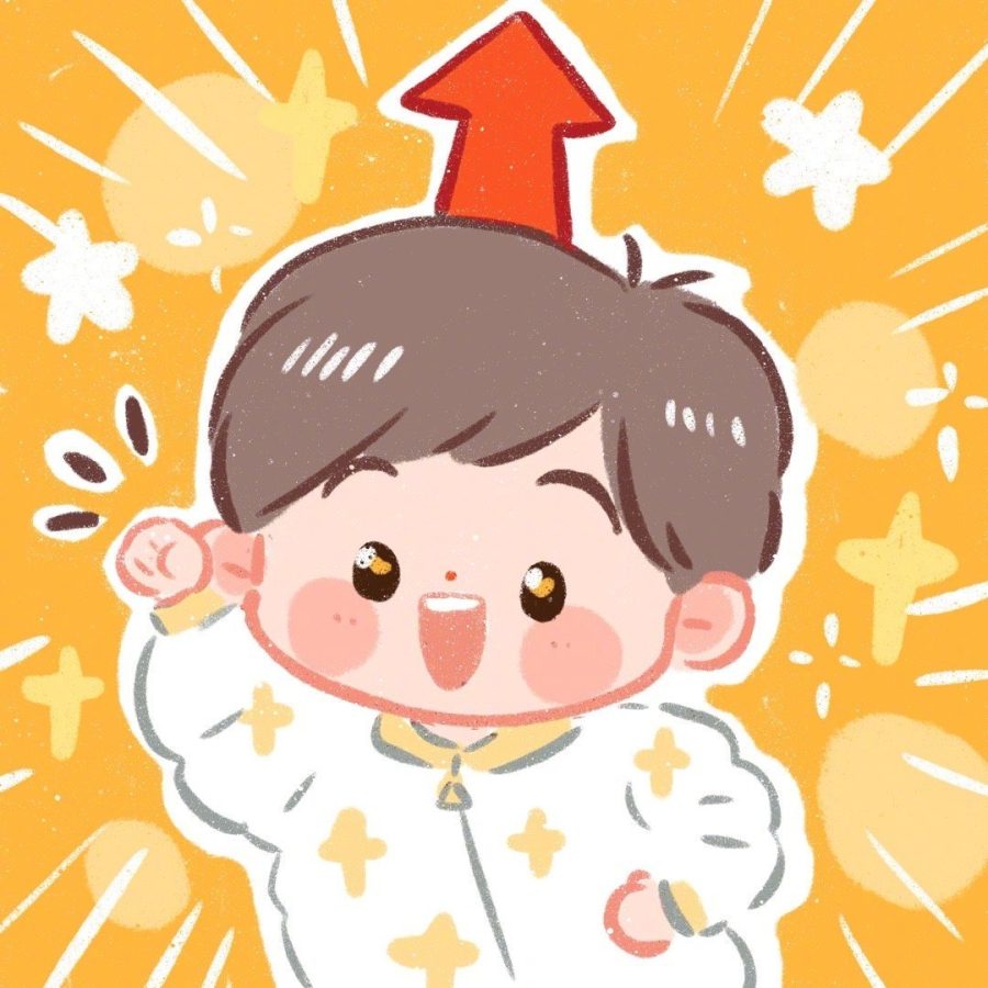 卡通小男孩小女孩情侣头像，来自丁一晨DYC_3