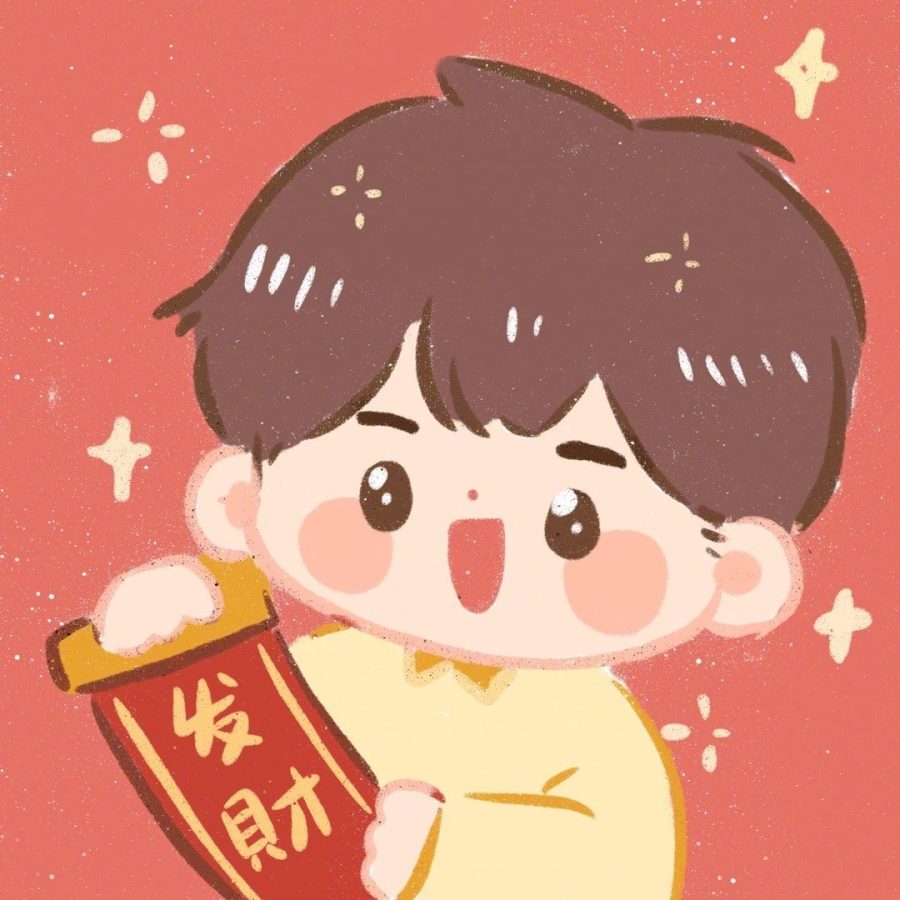 卡通小男孩小女孩情侣头像，来自丁一晨DYC_6