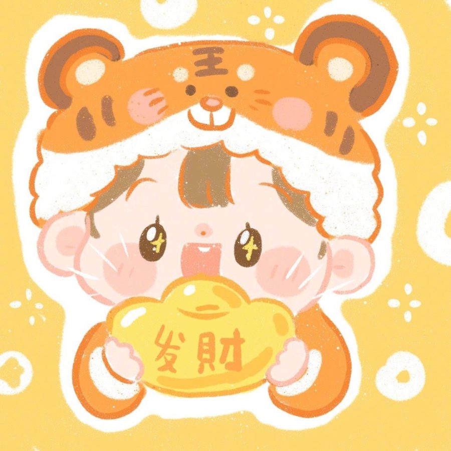 卡通小男孩小女孩情侣头像，来自丁一晨DYC_8