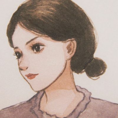 真人手绘风气质女生头像 来自陈四节Jessie