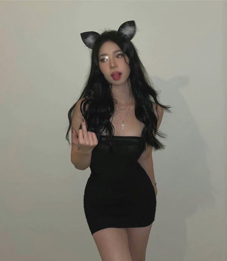 美女真人cosplay猫娘 眼妆cos.吐舌头格外性感_1
