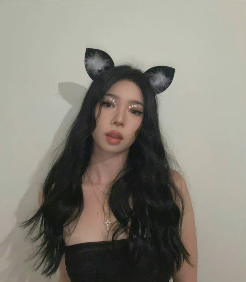美女真人cosplay猫娘 眼妆cos.吐舌头格外性感_5