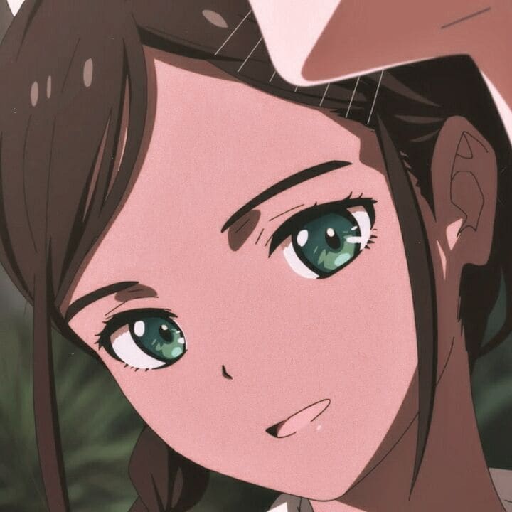 动漫《奇蛋物语》青沼宁瑠自裁头像 ，黑皮肤二次元女生头像_8