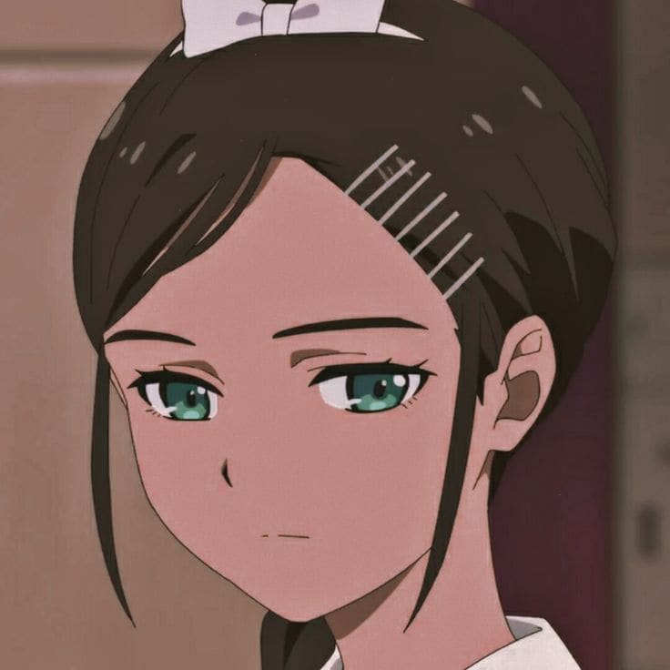 动漫《奇蛋物语》青沼宁瑠自裁头像 ，黑皮肤二次元女生头像_9