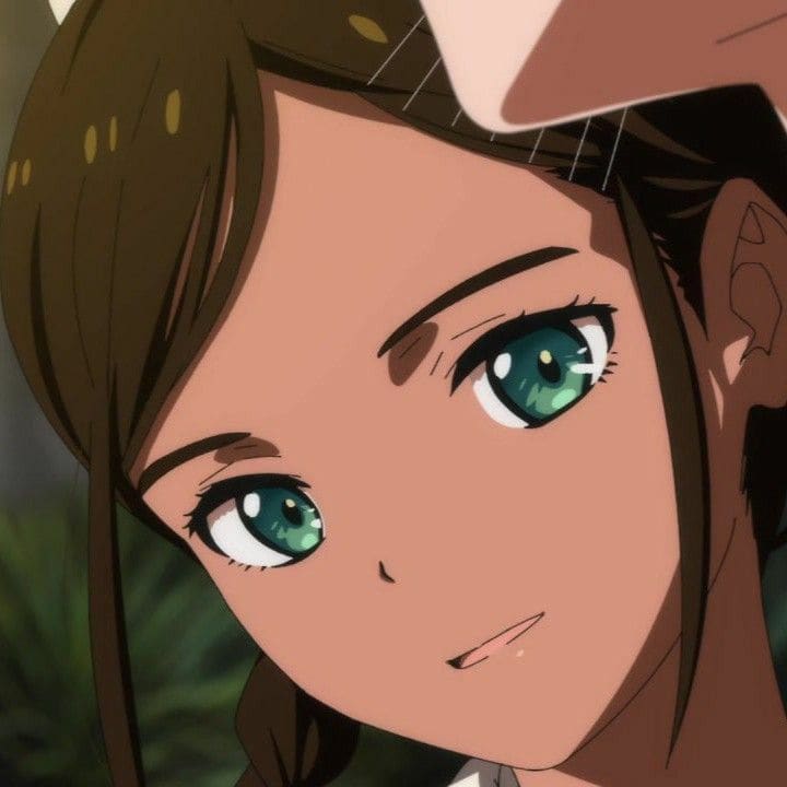 动漫《奇蛋物语》青沼宁瑠自裁头像 ，黑皮肤二次元女生头像_11