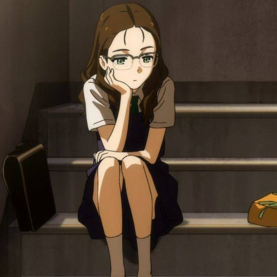 《奇蛋物语》长濑小糸头像，二次元眼镜女生头像_2