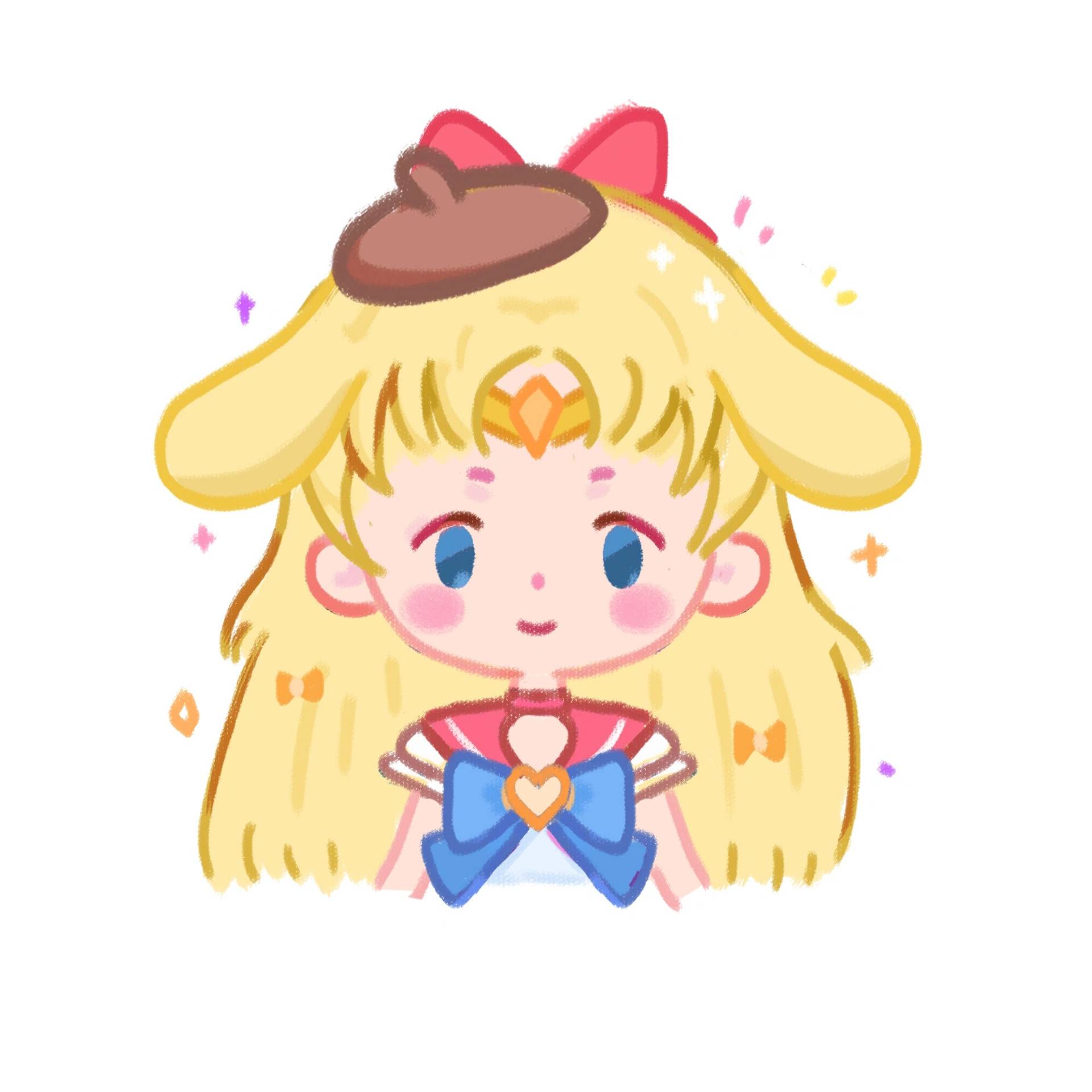 手绘《美少女战士》美站姐妹闺蜜萌星头像_6