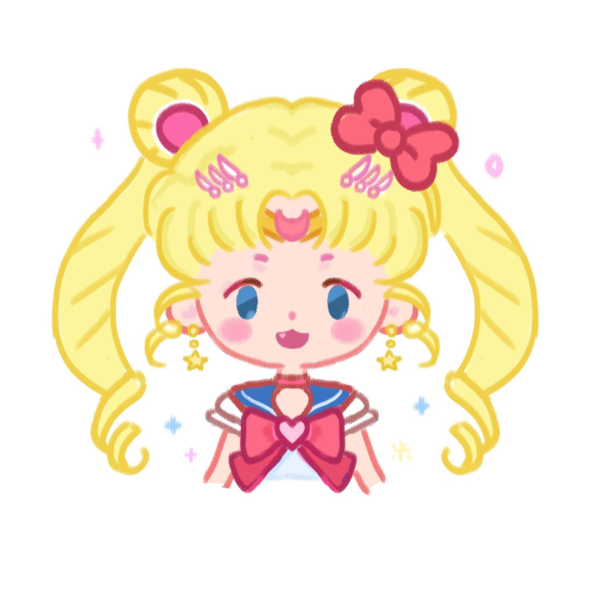 手绘《美少女战士》美站姐妹闺蜜萌星头像_5