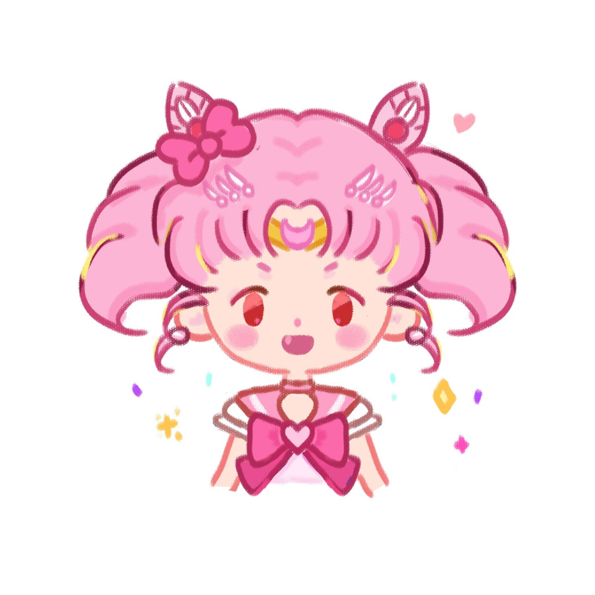 手绘《美少女战士》美站姐妹闺蜜萌星头像_3