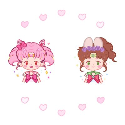 手绘《美少女战士》美站姐妹闺蜜萌星头像