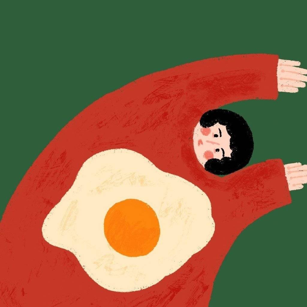 男女伸懒腰比心情侣头像_1