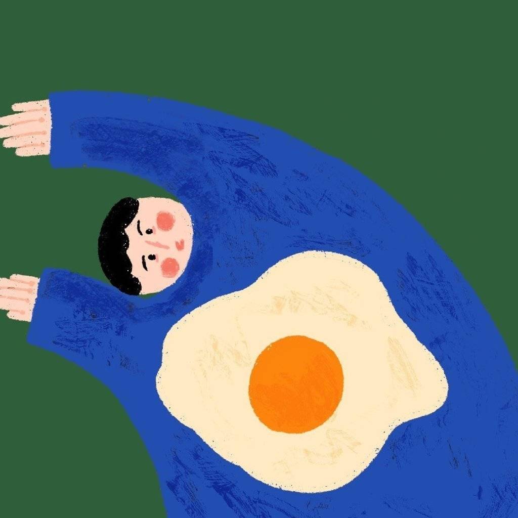 男女伸懒腰比心情侣头像_2