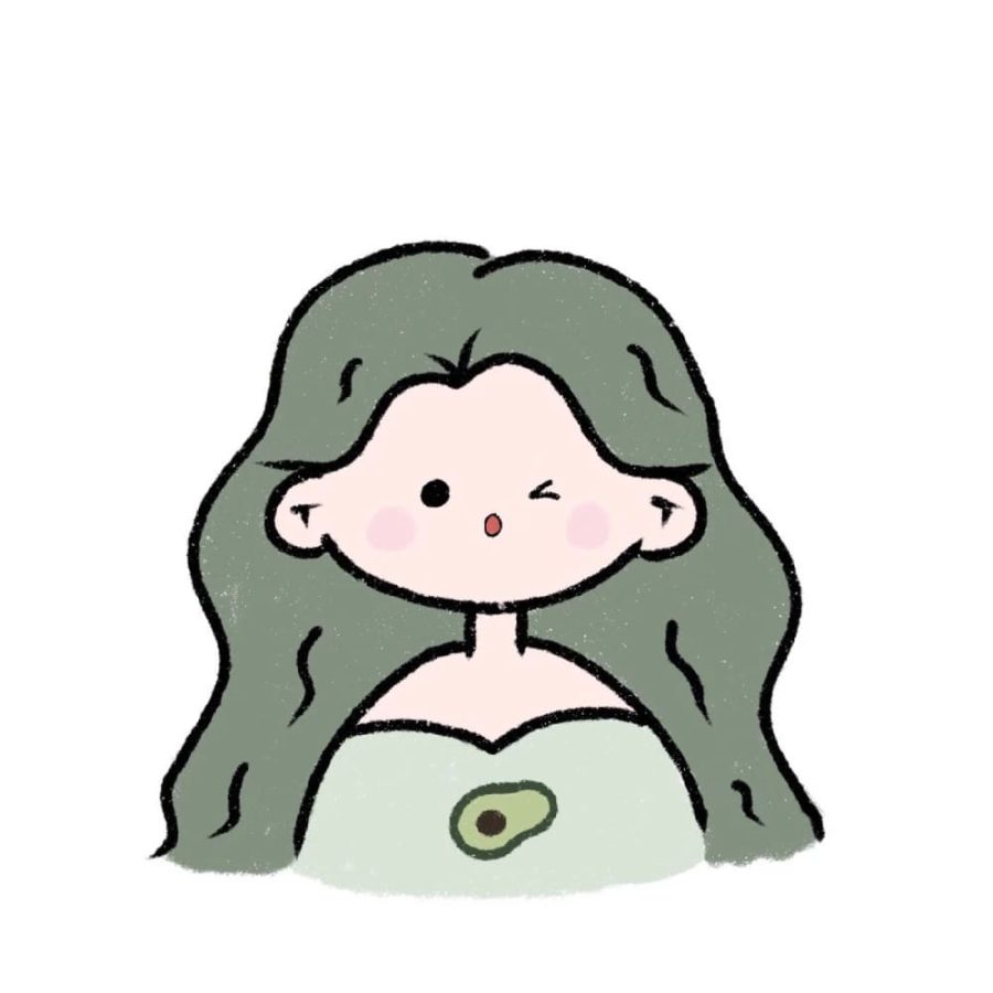 可爱的卡通豆豆眼水果女孩闺蜜头像_3
