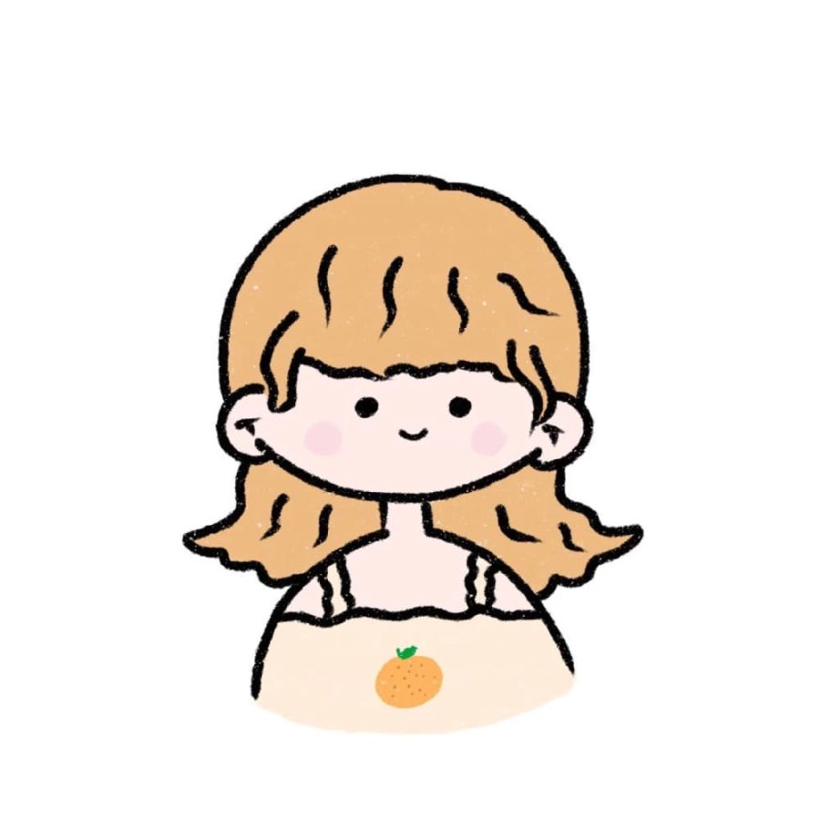 可爱的卡通豆豆眼水果女孩闺蜜头像_5