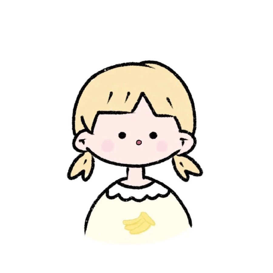 可爱的卡通豆豆眼水果女孩闺蜜头像_8