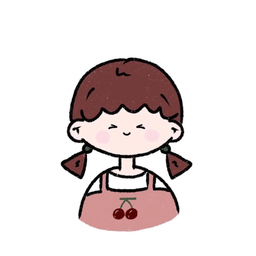 可爱的卡通豆豆眼水果女孩闺蜜头像_9