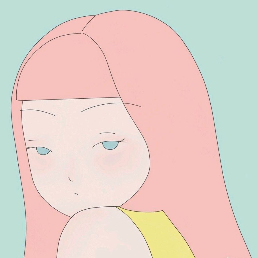 二次元卡通辣目洋子女生闺蜜头像_3