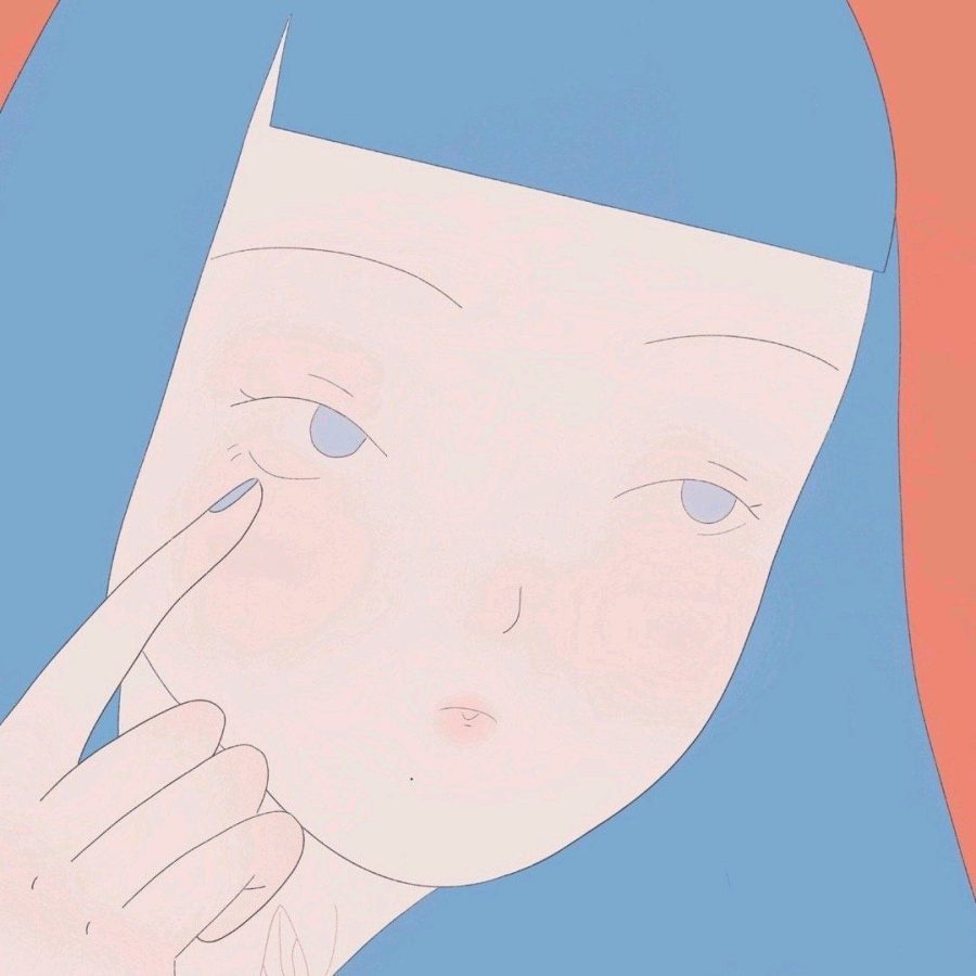 二次元卡通辣目洋子女生闺蜜头像_5