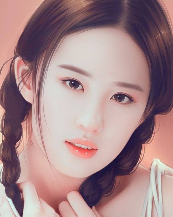 刘亦菲二次元手绘画像图片_1
